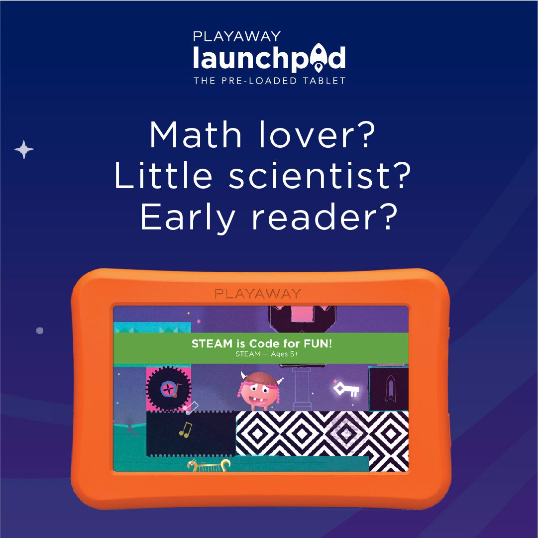 Math lover? Little scientist? Early reader?
We have a Launchpad learning tablet for every child. Whether you are teaching at home, looking for a way to keep kids engaged, need access to new learning materials, Launchpad has you covered. Just for kids, 100% secure, no internet needed.
Borrow one today - we have them in Youth AND Teen Services for children of all ages! (And the Playaway Launchpads for adults are SO MUCH FUN, ask us about them, too!)
QUESTIONS? Call: 732-583-9100 or email: maplkids@mapl.org
#mapl165 #aberdeennj #matawannj #maplprograms #libraryplayaways #PlayaWays #playawaysarethebestinventionever #PlawawayLaunchpad