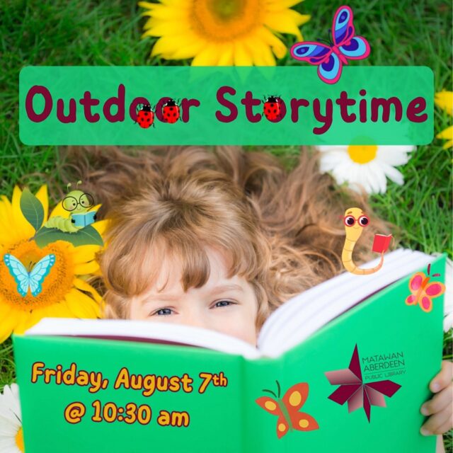 Outdoor Story Time 🌻📚🦋 Friday, August 7th @ 10:30AM
Join us outside in the library's butterfly garden for story time on the grass! We will pop up our tent and read books, sing songs, and have a snack. Weather permitting. 
Open to children of all ages. No registration required.
QUESTIONS? Call: 732-583-9100 or email: maplkids@mapl.org
#mapl165 #aberdeennj #matawannj #maplprograms #maplyouthprograms #readingtime #readingtime📖❤️ #preschoolstorytime #librarystorytime