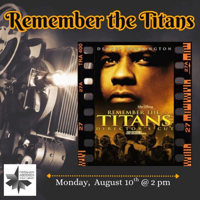 Movie: Remember the Titans 🎥🎞️ Monday, August 10th @ 2:00PM
In Virginia, high school football is a way of life, an institution revered. And with such recognition, comes powerful emotions. In 1971 high school football was everything to the people of Alexandria. But when the local school board was forced to integrate an all-black school with an all-white school, the very foundation of football's great tradition was put to the test.
Starring: Denzel Washington, Will Patton 
Release Date: 2000 
Rating: PG 
Duration: 1 hr. 53 min.
QUESTIONS? Call: (732) 583-9100 or email: mapladults@mapl.org
#mapl165 #aberdeennj #matawannj #maplprograms #maplmovies #MovieMonday #moviemondays #moviemonday #RememberTheTitans
