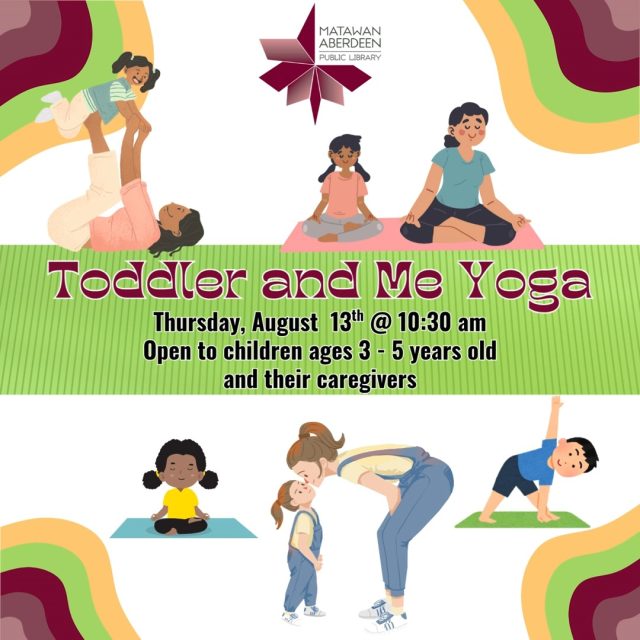 Toddler and Me Yoga 🧘🏽‍♀️Thursday, August 13th @ 10:30AM
Are you ready to stretch? Our yoga instructor will get you stretching and posing, and having lots of fun! Bring a mat or a towel and wear comfortable clothing.
Open to children ages 3-5 and with their caregivers.
Registration is required: https://mapl.events.mylibrary.digital/event?id=377034
QUESTIONS? Call: 732-583-9100 or email: maplkids@mapl.org
#mapl165 #aberdeennj #matawannj #maplprograms #maplyouthprograms #toddlerandmeyoga