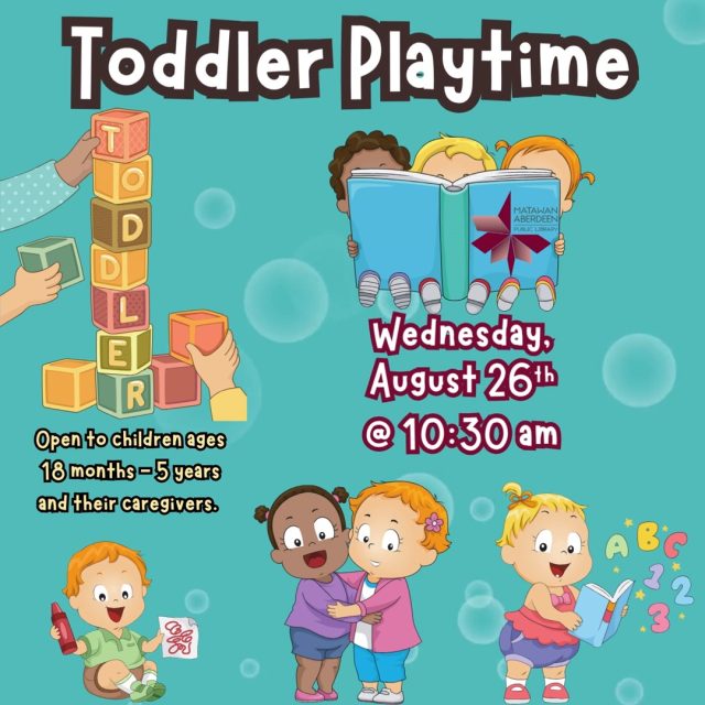 Toddler Playtime 🫧🧸 Wednesday, August 26th @ 10:30AM
Toddlers have tons of energy and they love to play. Why not play at the library? We will have fun toys and activities set up in the meeting room so your toddlers can explore and play. This is also a great opportunity to meet other children and caregivers. Oh... and of course there will also be bubbles. We can't wait to see you!
Open to children ages 18 months - 5 years and their caregivers.
Registration is required: https://mapl.events.mylibrary.digital/event?id=376009
QUESTIONS? Call: 732-583-9100 or email: maplkids@mapl.org
#mapl165 #aberdeennj #matawannj #maplprograms #maplyouthprograms #toddlerplaytime #toddlerplaygroup