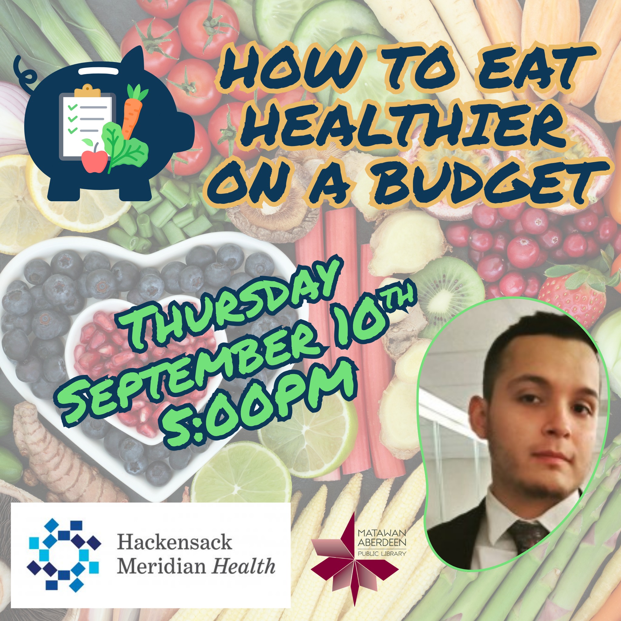 HOW TO EAT HEALTHIER ON A BUDGET 🍎🫰🏽Thursday, September 10th @ 5:00PM
Join us for a nutrition and budget health lecture that will guide you on how to maintain a balanced, nutrient-rich diet without breaking the bank. Key topics to be covered include:
🍎Smart meal planning
🫰🏽Selecting affordable whole foods
🍎Opting for frozen or canned produce
🫰🏽Strategies for reducing food waste
Speaker: Harry Samaniego, HACKENSACK MERIDIAN
REGISTRATION REQUIRED, must be at least 18 years of age: https://mapl.events.mylibrary.digital/event?id=396989
QUESTIONS? Call: (732) 583-9100 or email: mapladults@mapl.org
#mapl165 #aberdeennj #matawannj #maplprograms #mapladultprograms #eathealthy #eathealthyfood #EatHealthyLiveBetter #eathealthyonabudget #HackensackMeridianHealth #hackensackmeridianhealth