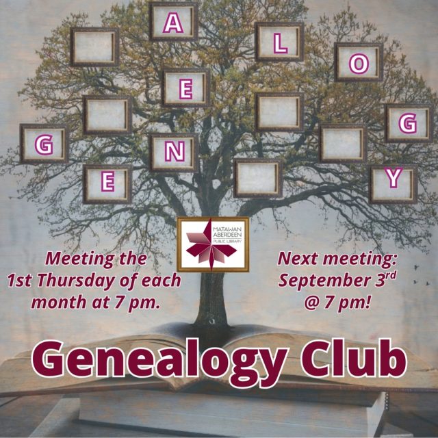 Genealogy Club 🧬Thursday, September 3rd @ 7:00PM
WE'RE BACK from summer hiatus! Whether you are just starting your genealogy journey or you are a seasoned genealogist, this group is for you!
If you are new to genealogy, our mission is to help with research tools and resources.
If you have been doing research for some time, we would love to benefit from some of your wisdom and experience!
QUESTIONS? Call: (732) 583-9100 or email: mapladults@mapl.org
#mapl165 #aberdeennj #matawannj #maplprograms #mapladultprograms #librarygenealogy #librarygenealogyclub #genealogyclub